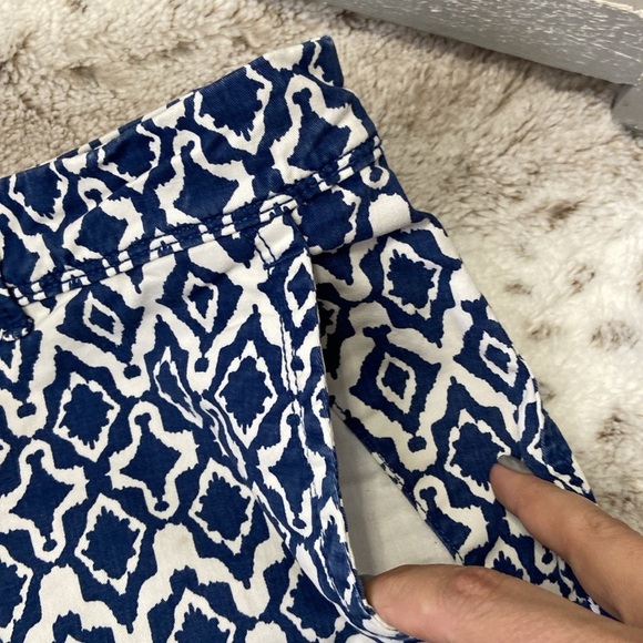 Banana Republic chino shorts size 8 blue white boho travel party euro summer - Picture 4 of 10